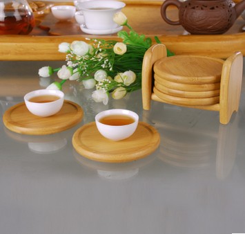 創(chuàng  )意防滑竹制茶杯墊
