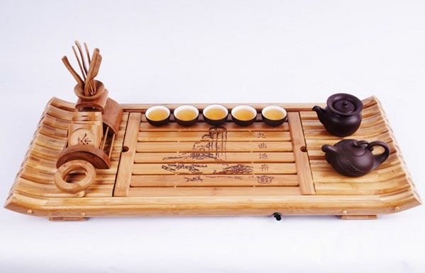 竹茶具，精美竹茶盤